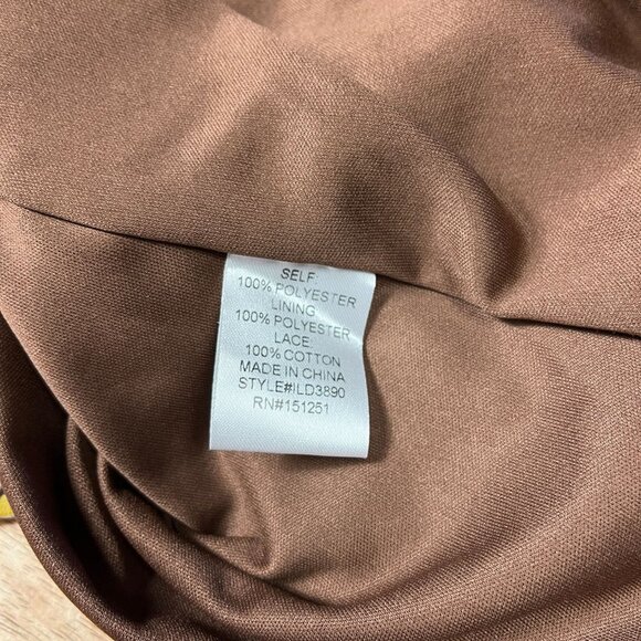 In Loom Maxi Dress Womens M Empire Waist Flutter Sleeves Lace Prairie Cottage - Picture 13 of 16